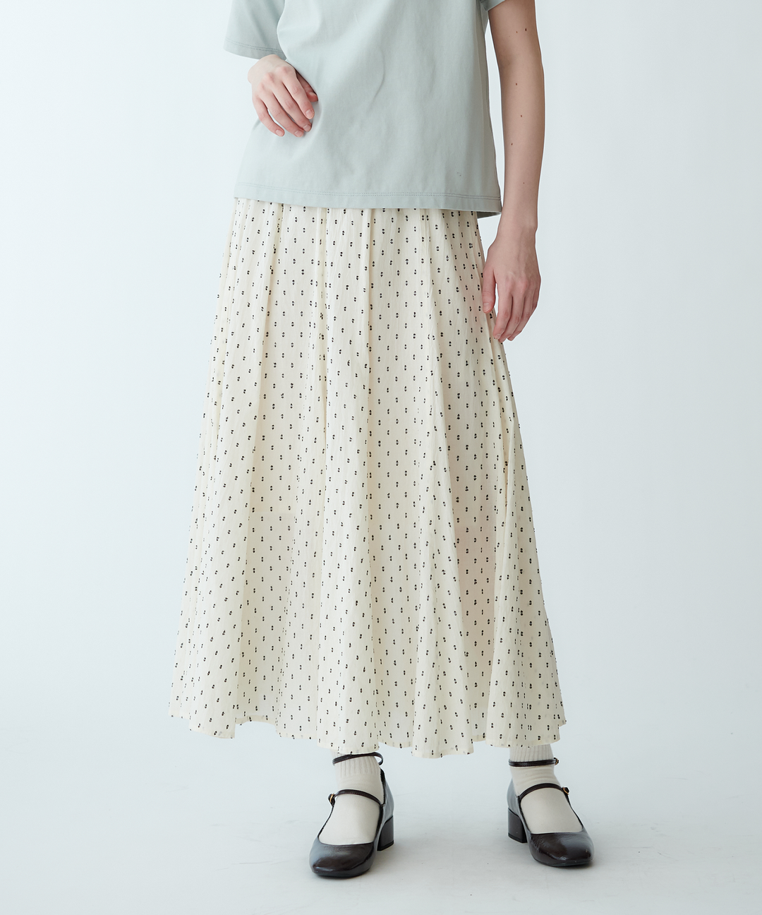 Cut Jacquard Circular Skirt