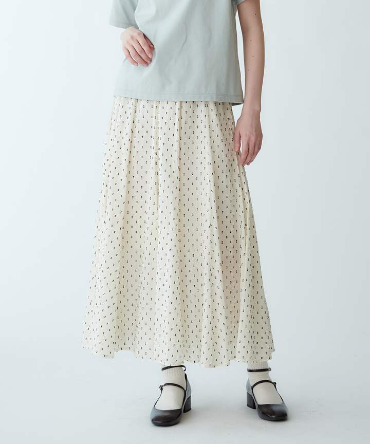 Cut Jacquard Circular Skirt
