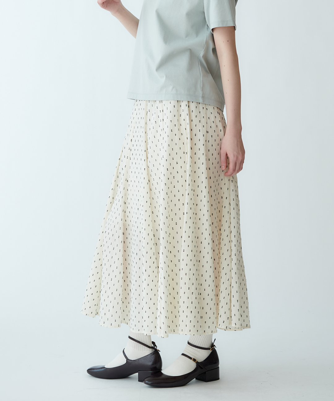 Cut Jacquard Circular Skirt