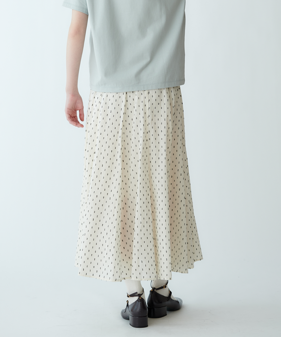 Cut Jacquard Circular Skirt