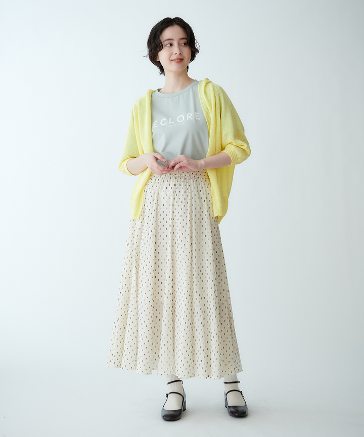 Cut Jacquard Circular Skirt