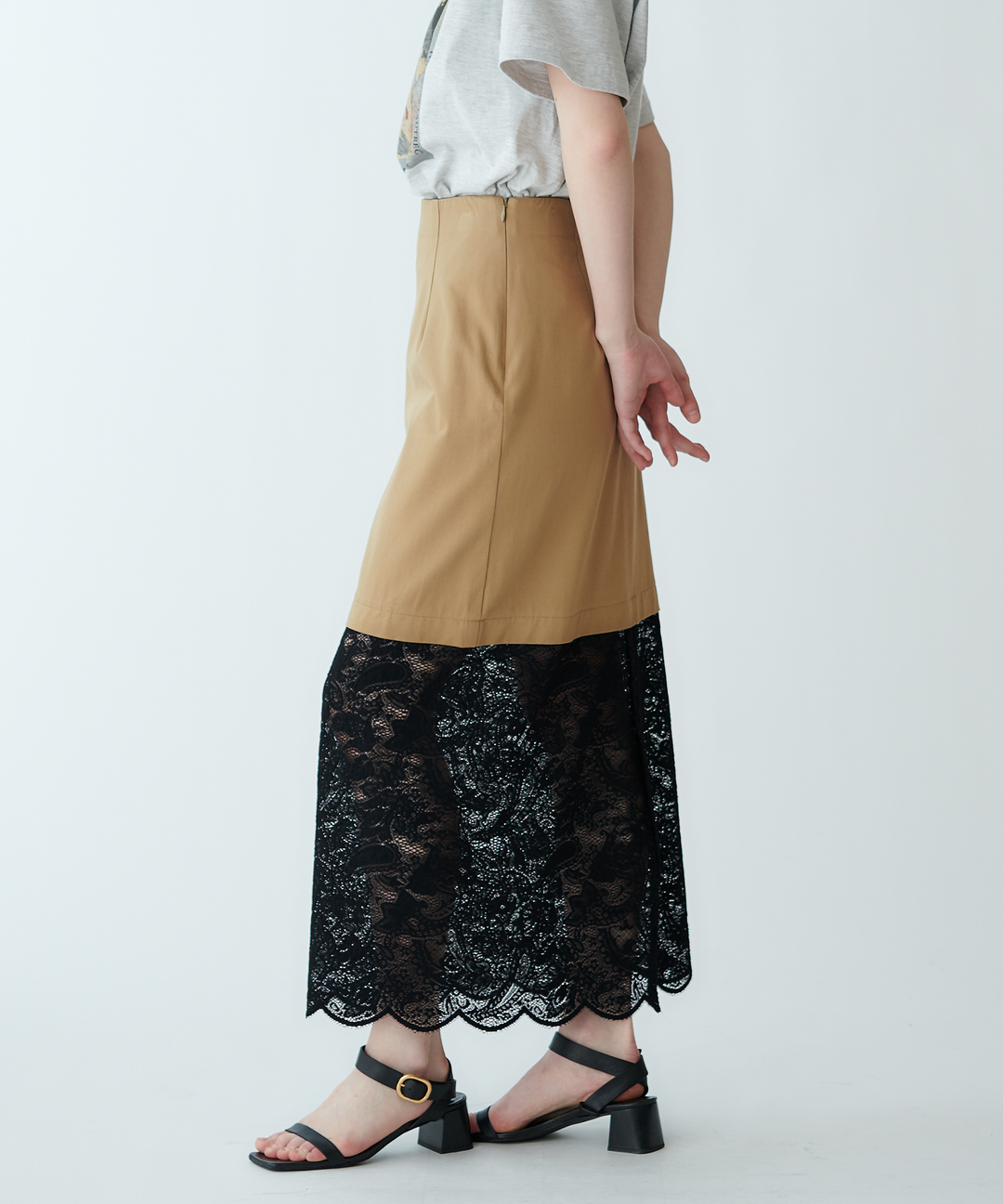 レースドッキングタイトスカート