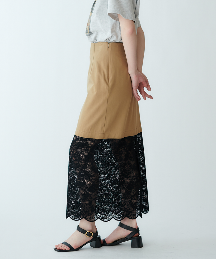レースドッキングタイトスカート