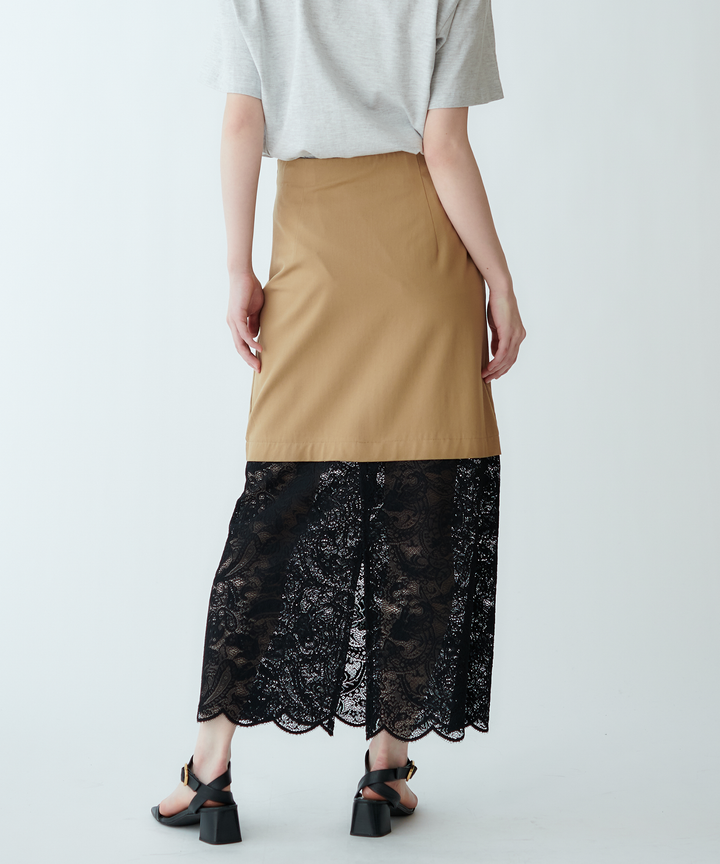 レースドッキングタイトスカート