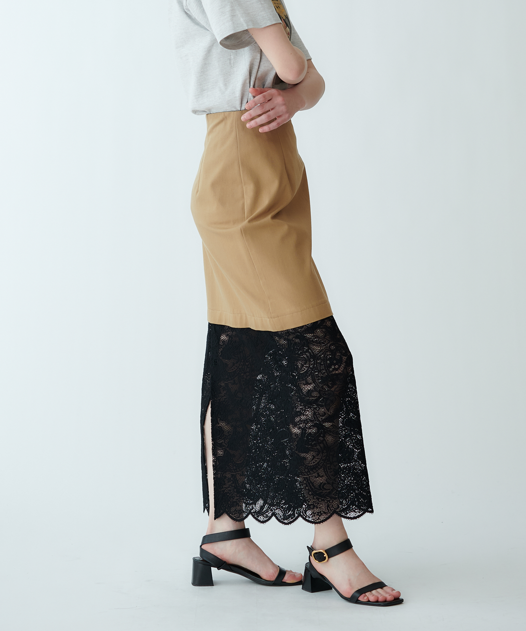 レースドッキングタイトスカート