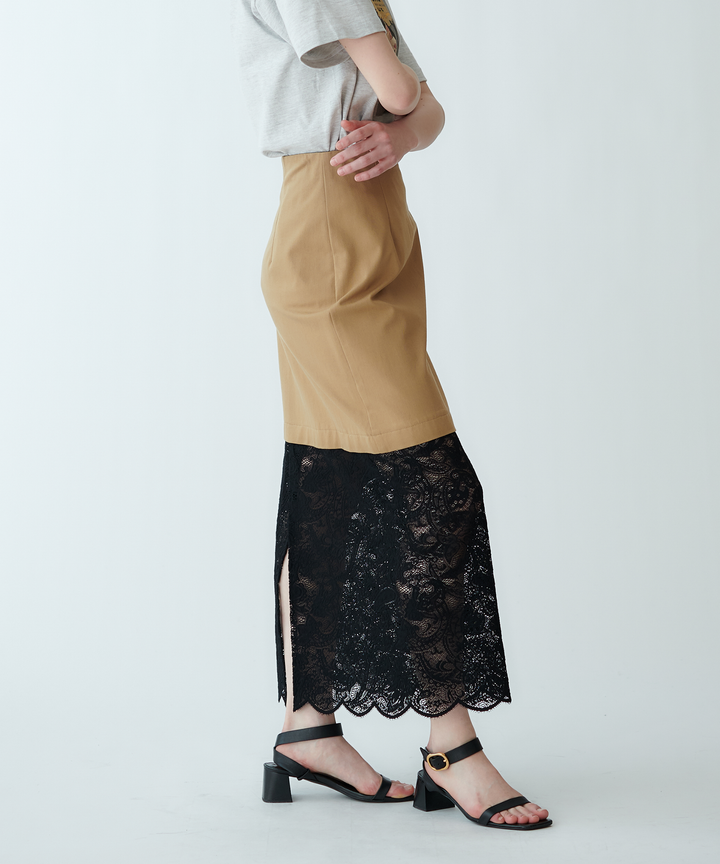 レースドッキングタイトスカート