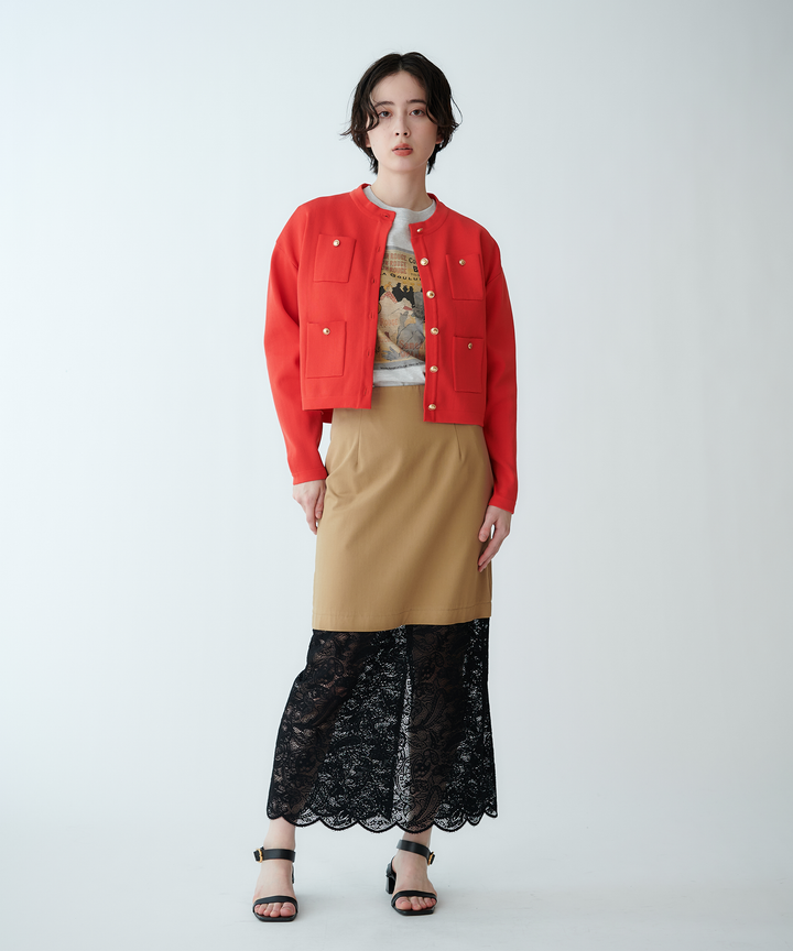 レースドッキングタイトスカート