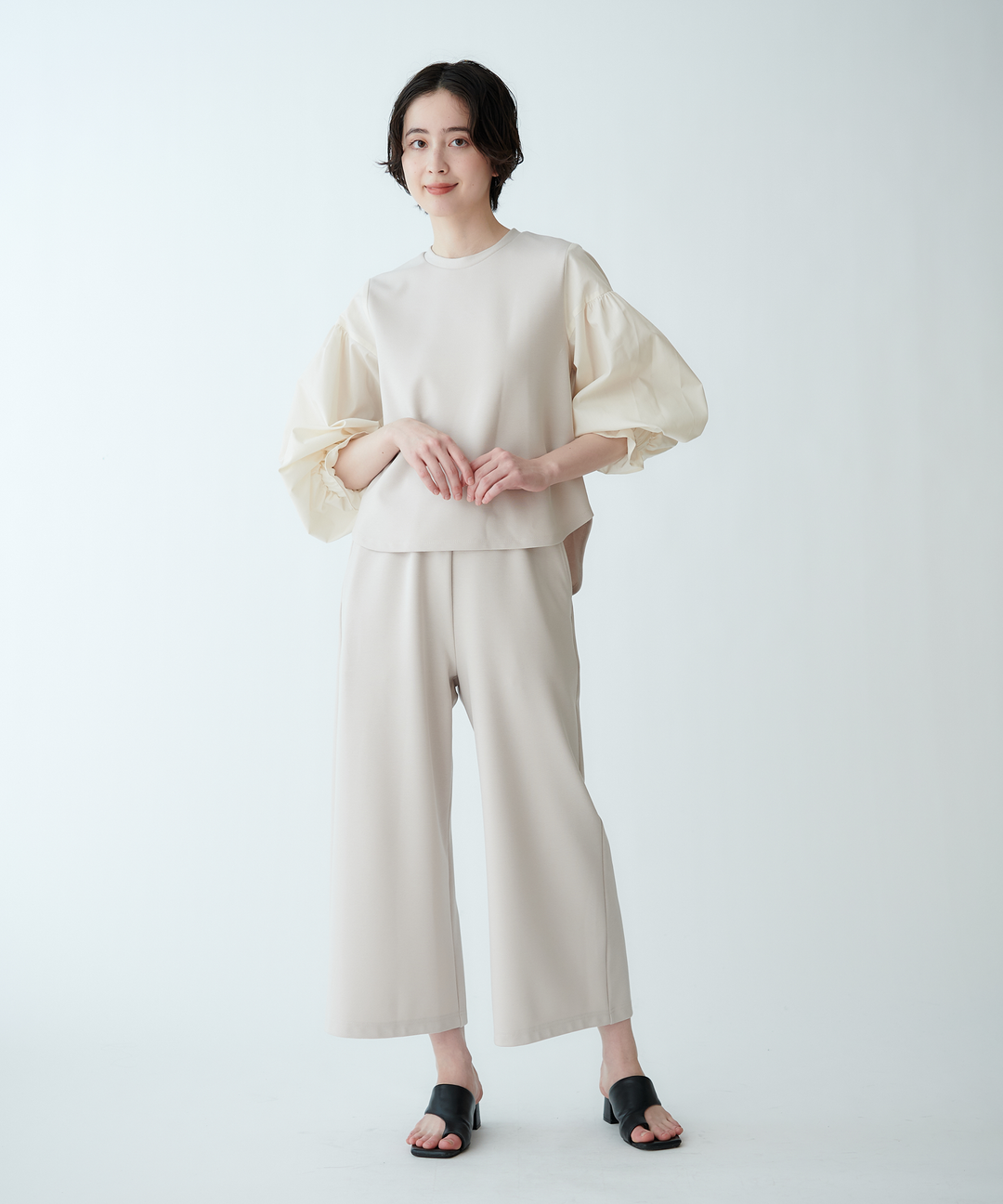 ストレッチポンチ ガウチョパンツ