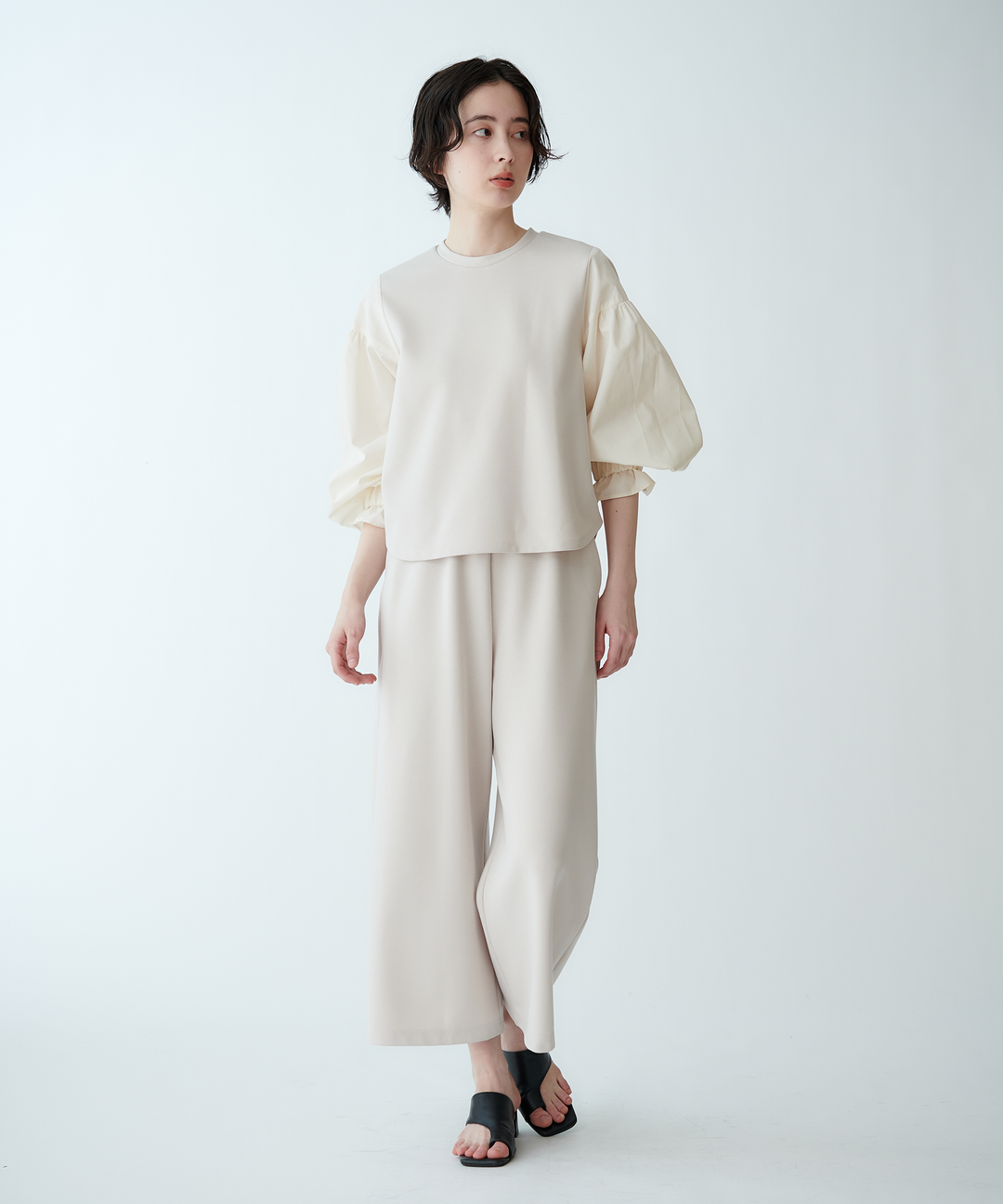 ストレッチポンチ ガウチョパンツ