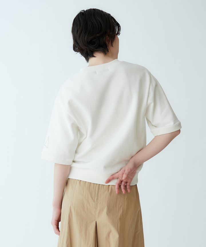 モチーフ刺繍スウェットトップス