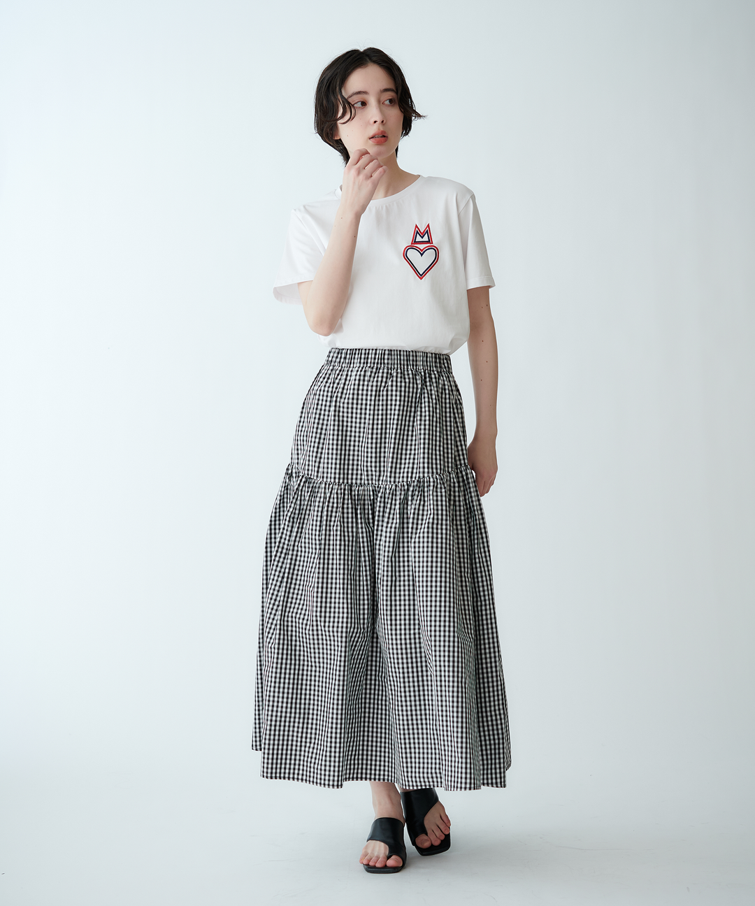 ハートモチーフカットソー