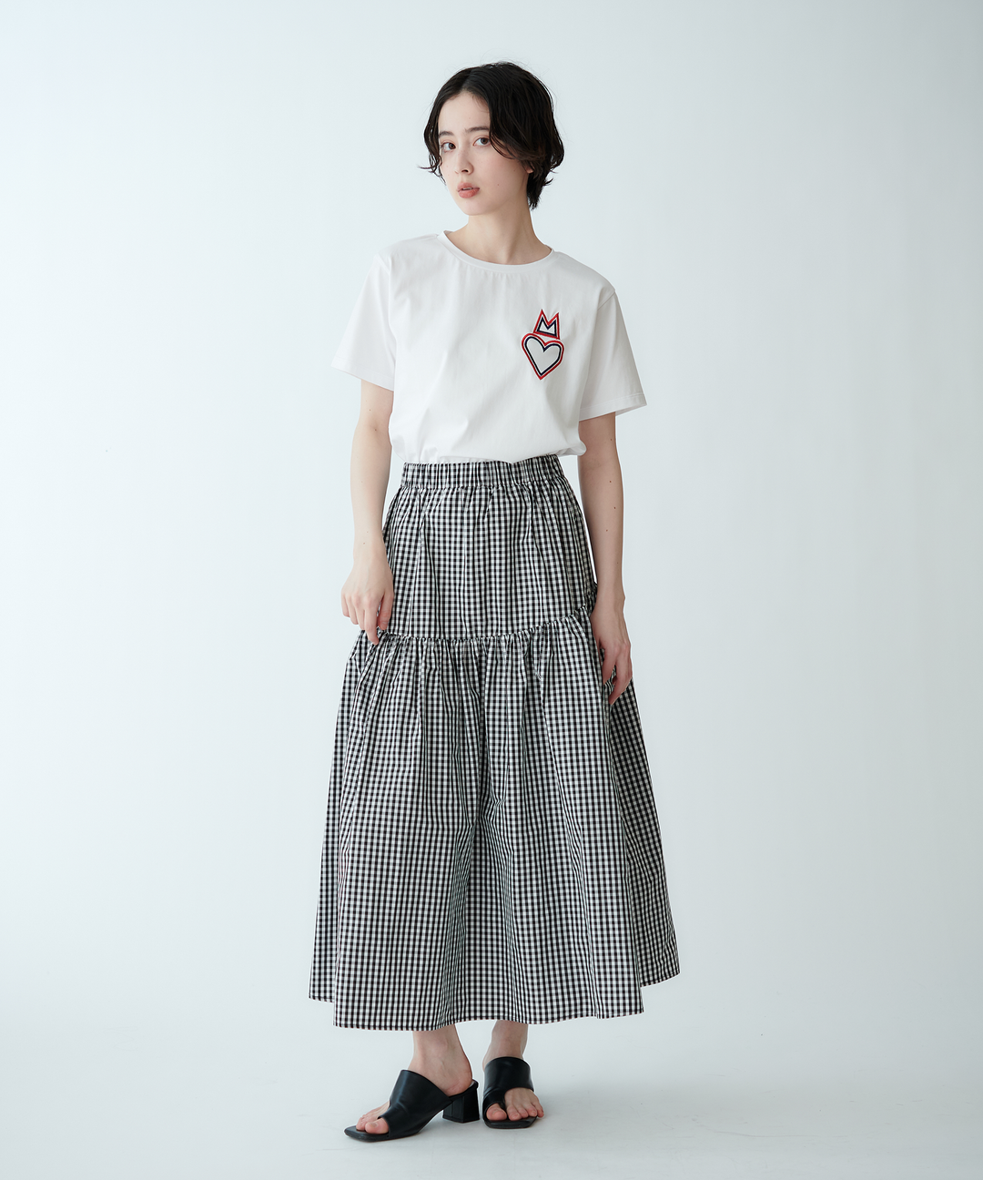 ハートモチーフカットソー