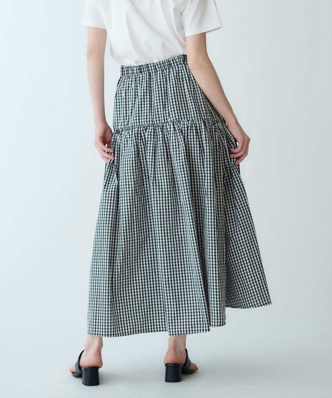 チェックギャザースカート