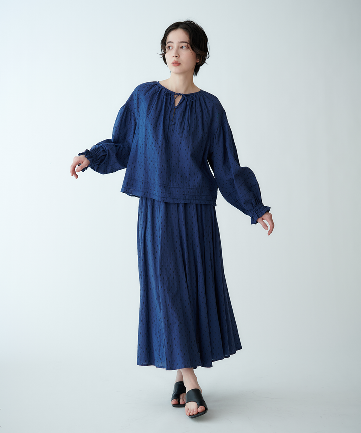 カットジャガードブラウス