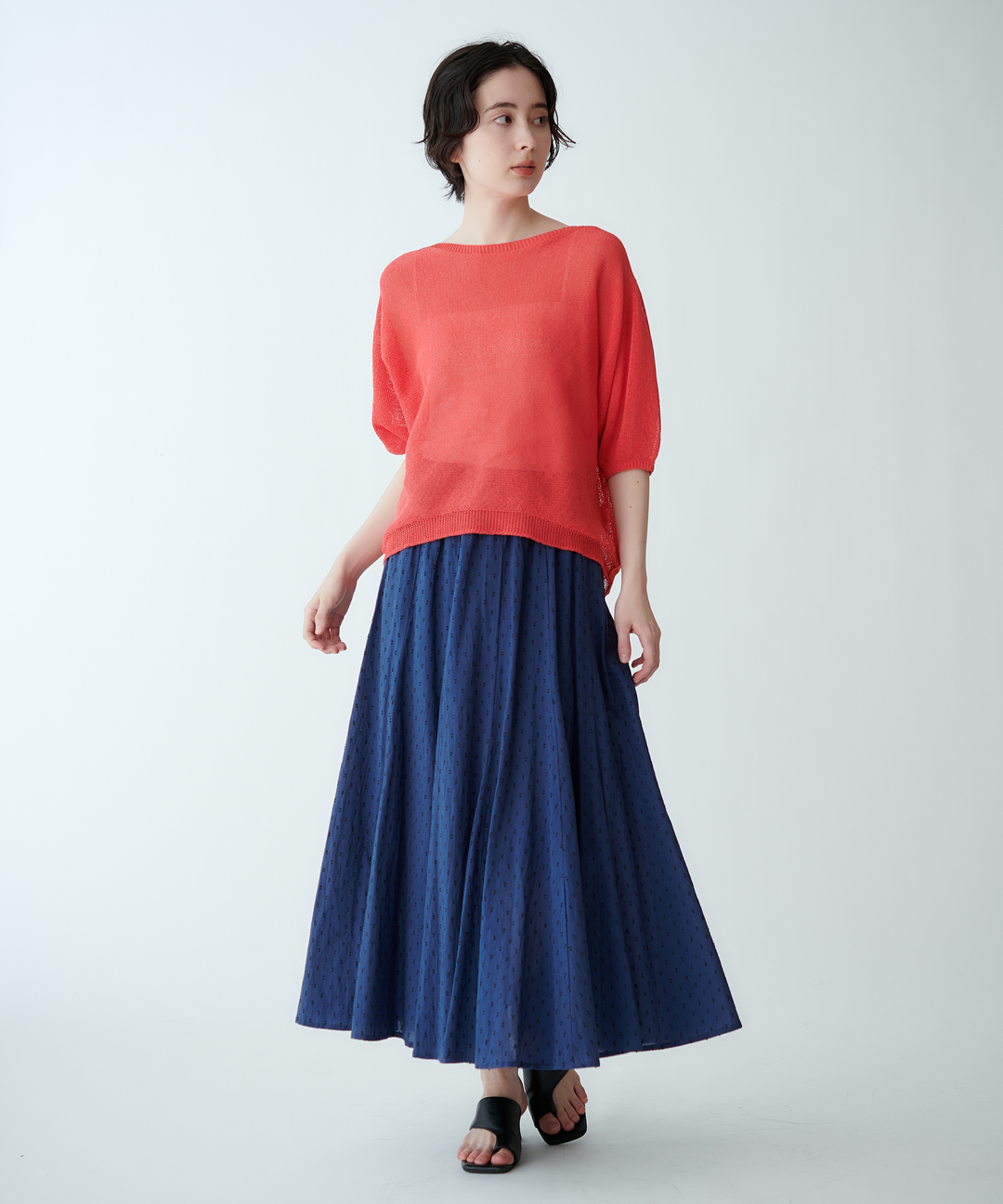 Cut Jacquard Circular Skirt