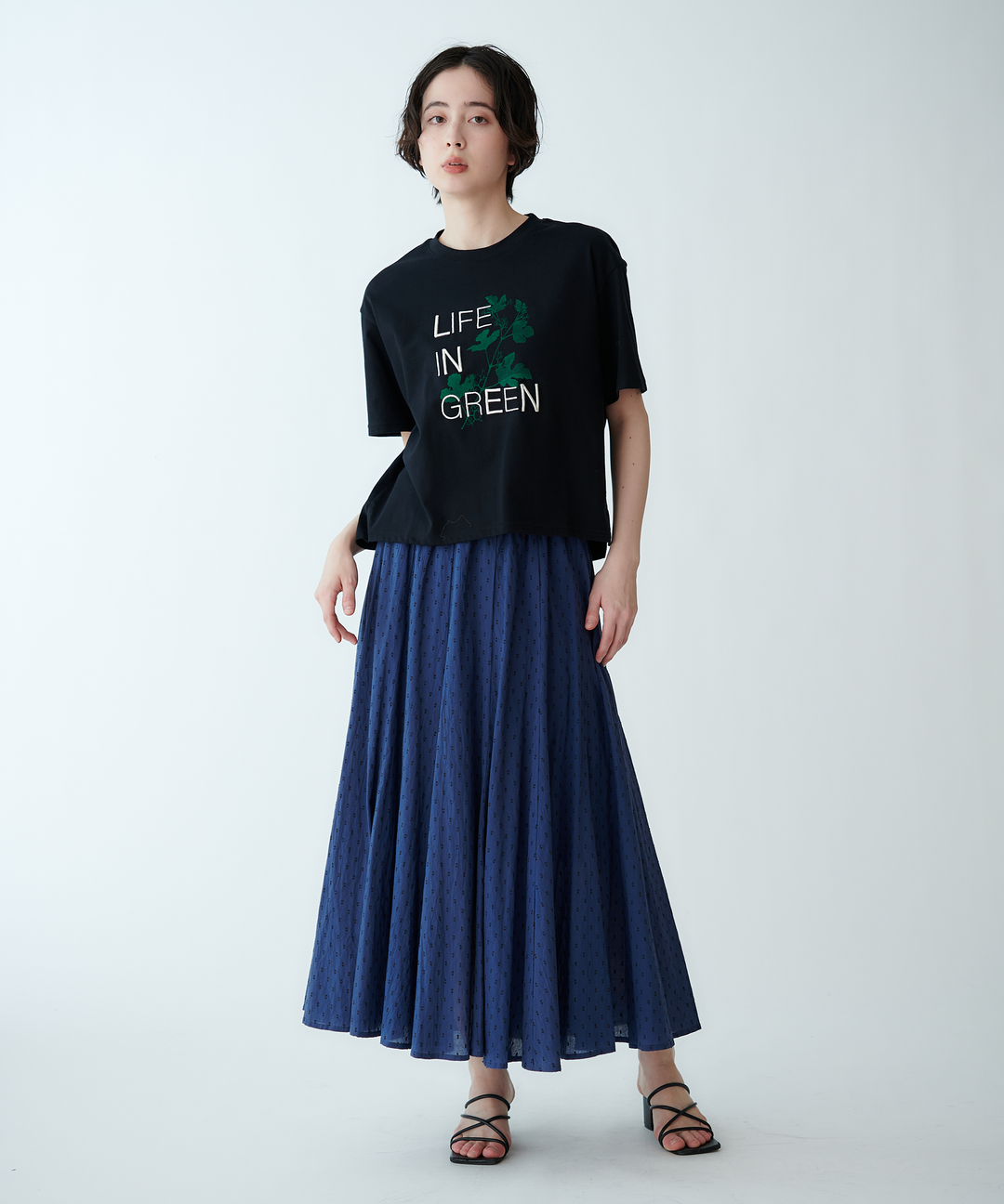 Cut Jacquard Circular Skirt