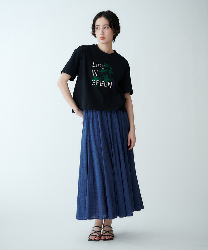 Cut Jacquard Circular Skirt