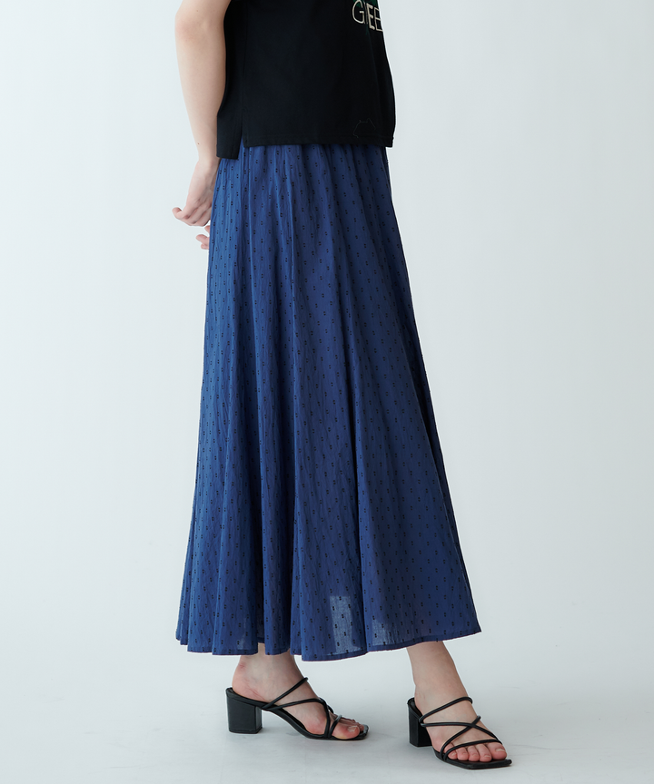 Cut Jacquard Circular Skirt