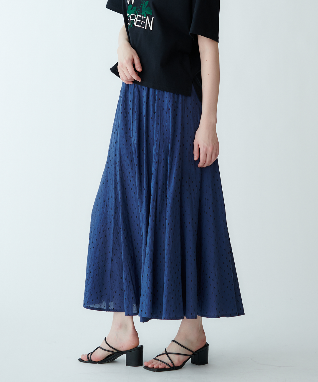 Cut Jacquard Circular Skirt
