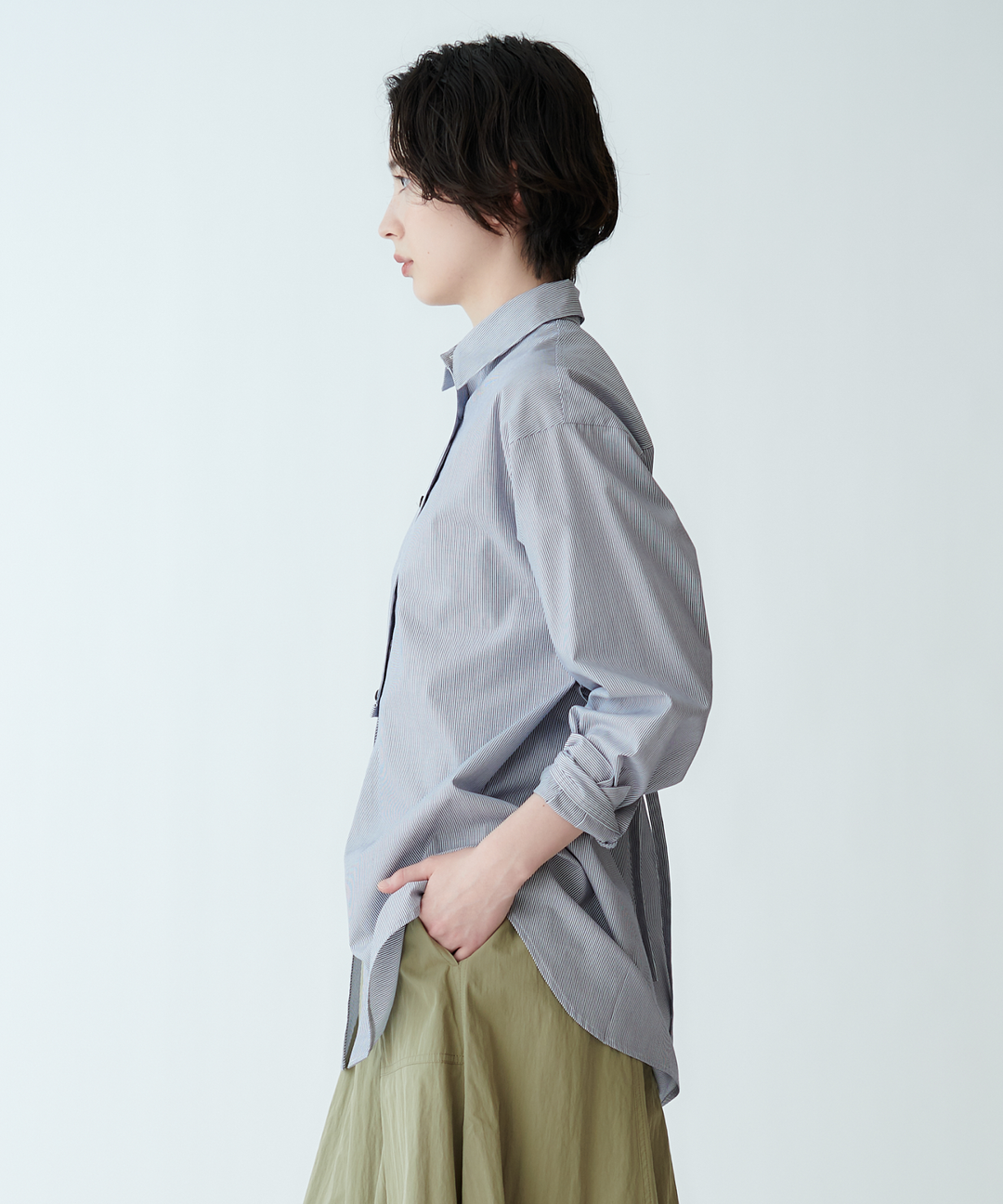 ブロードストライプシャツ
