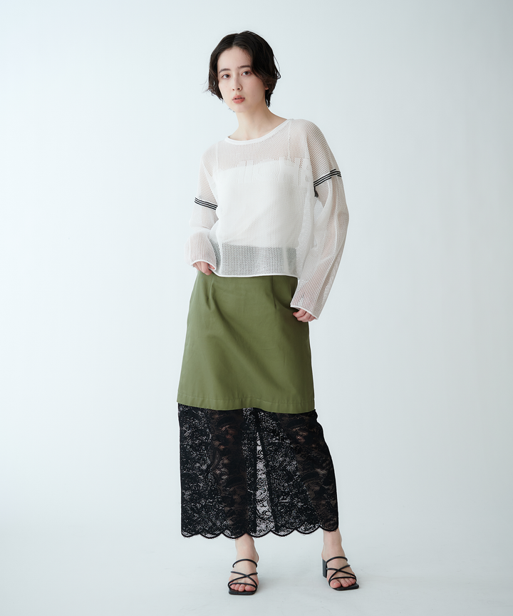 レースドッキングタイトスカート