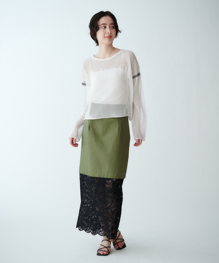 レースドッキングタイトスカート