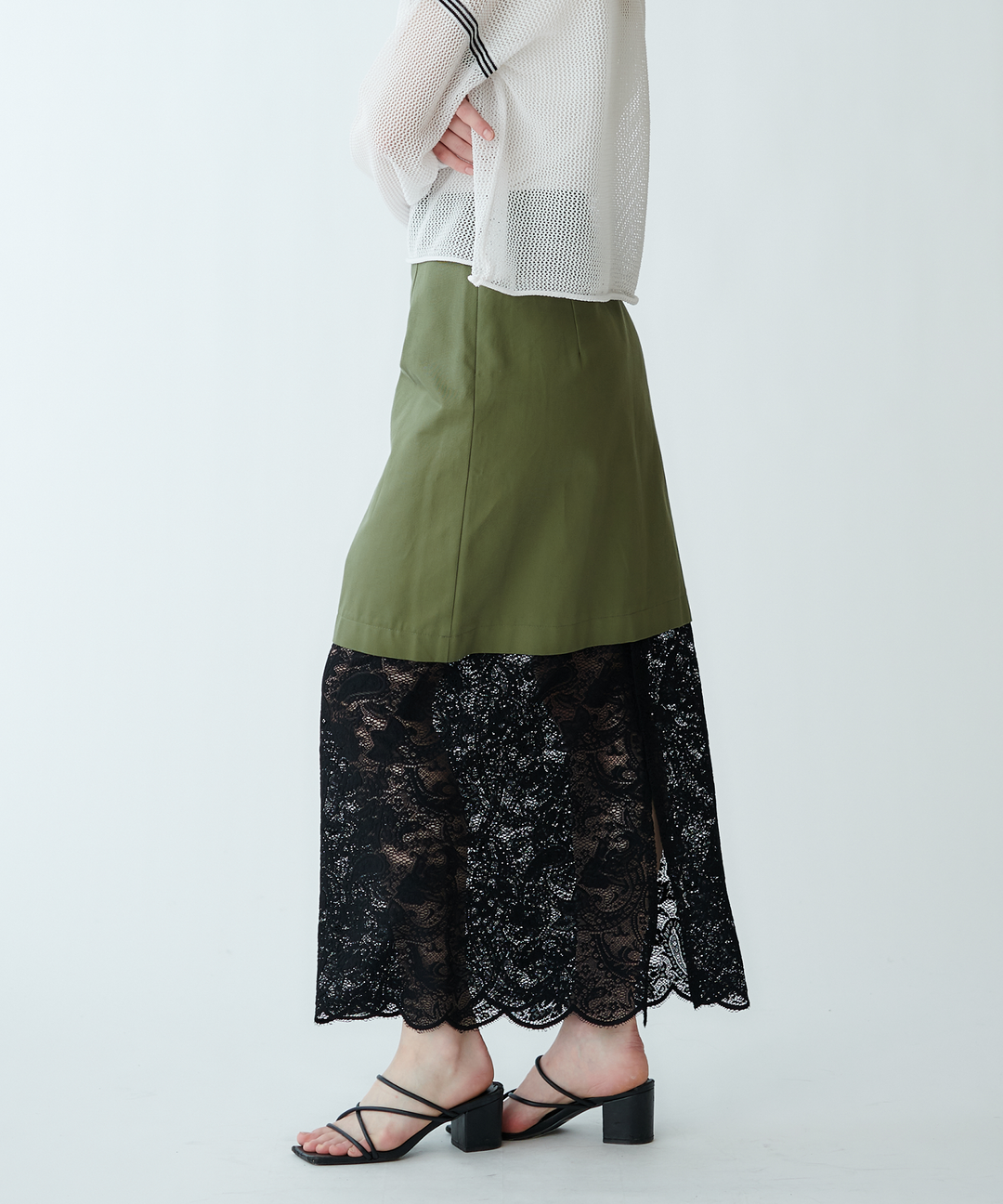 レースドッキングタイトスカート