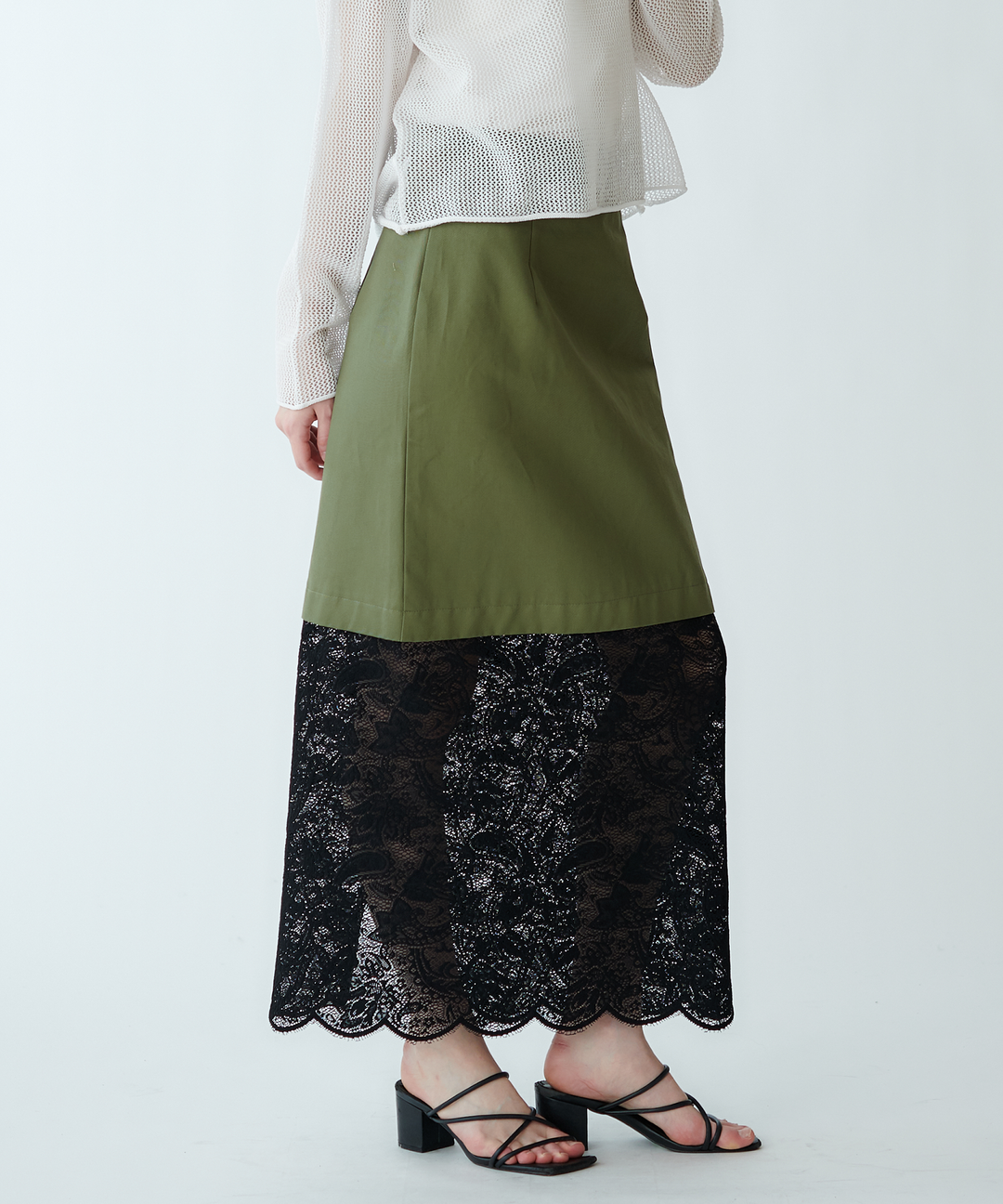 レースドッキングタイトスカート