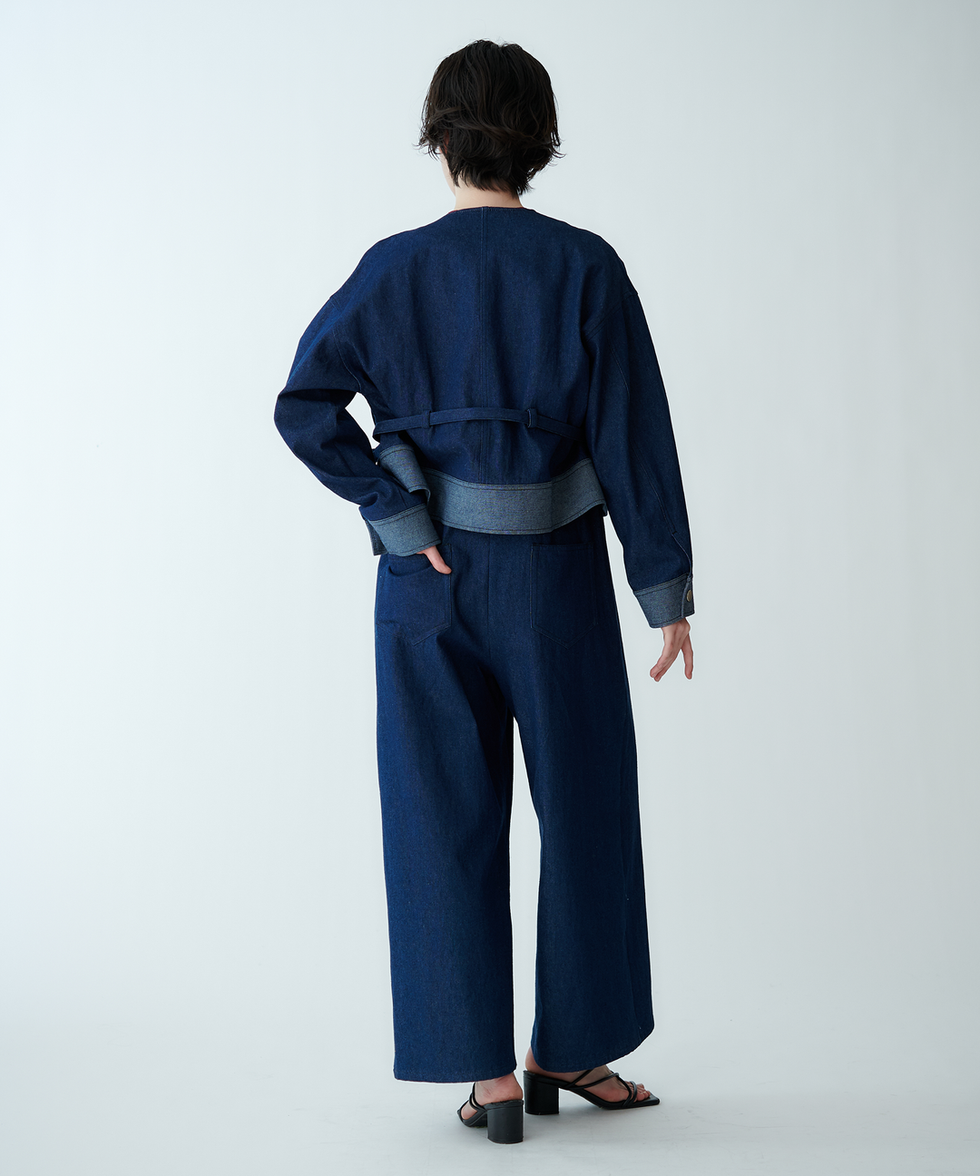 ノースリーブデニムサロペット