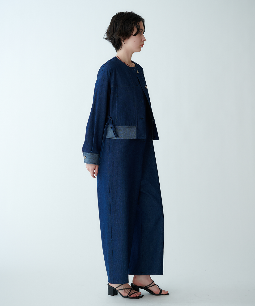 ノースリーブデニムサロペット