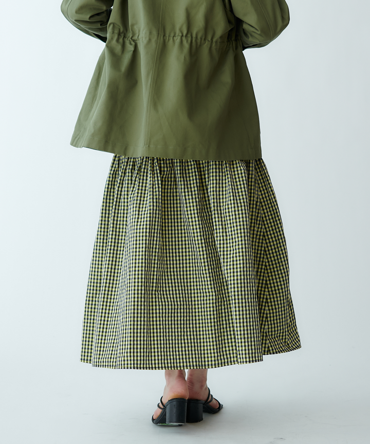 チェックギャザースカート