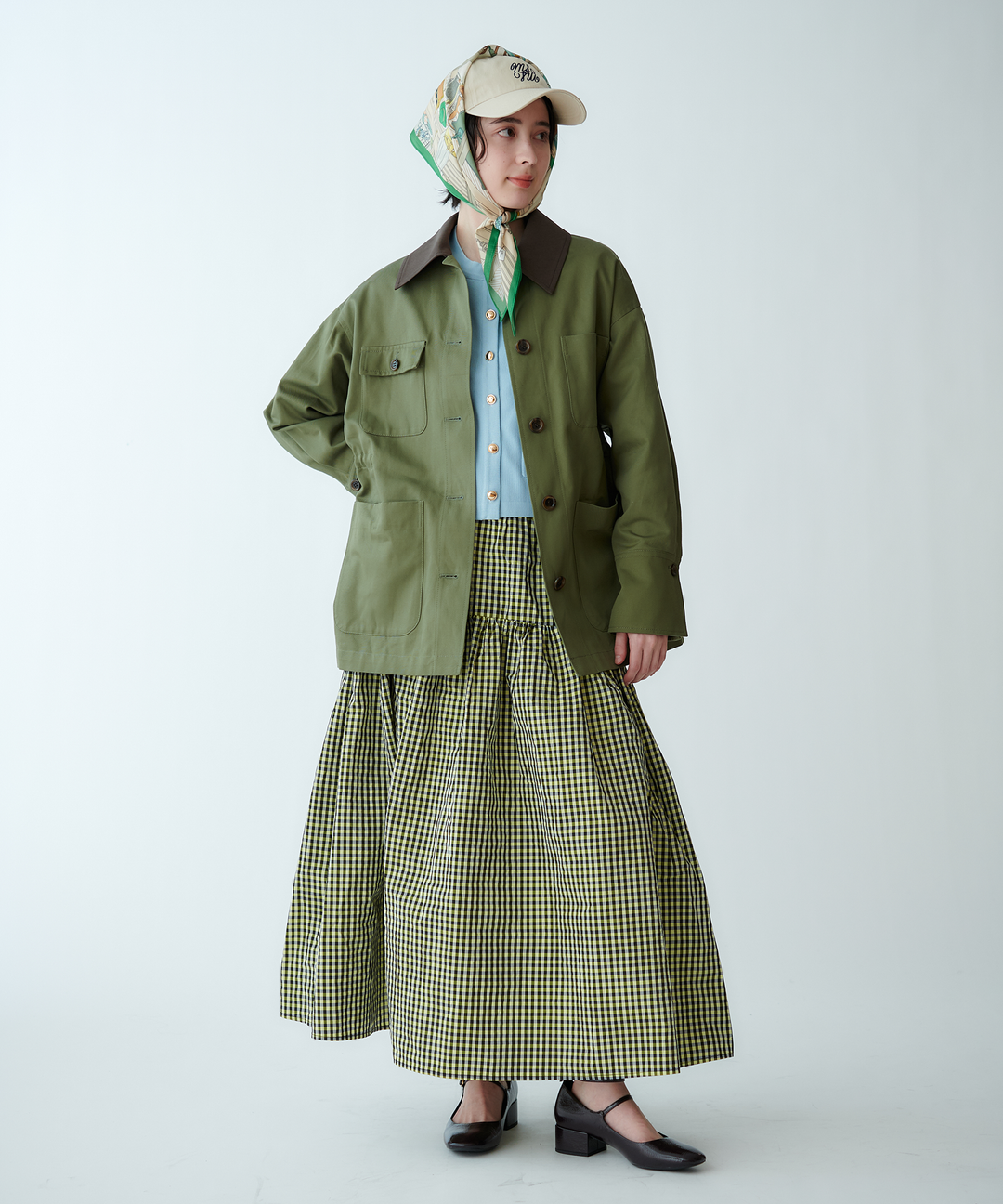 ジャケットライク配色ニットカーディガン