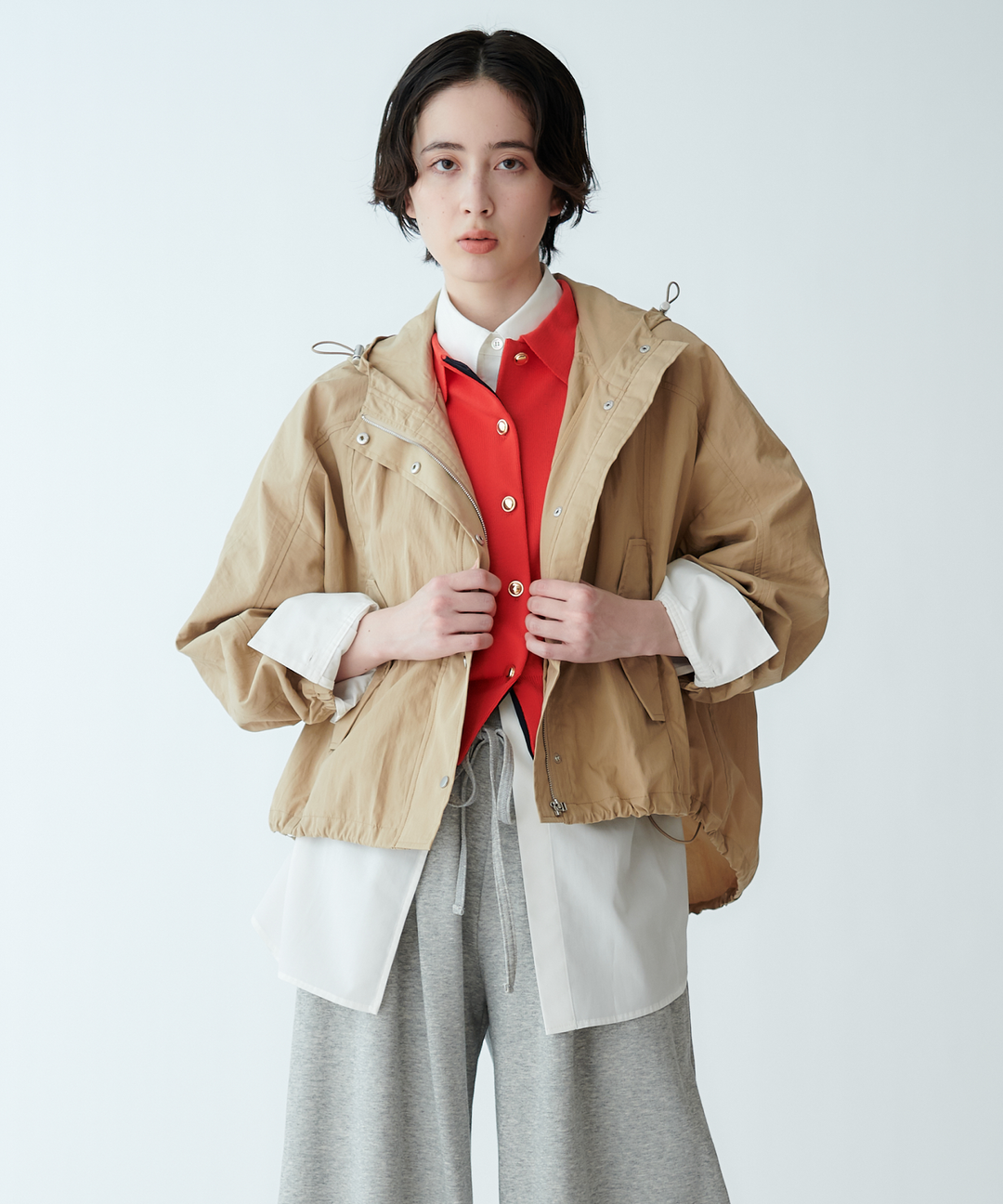 ウエストリボンデザインシャツ