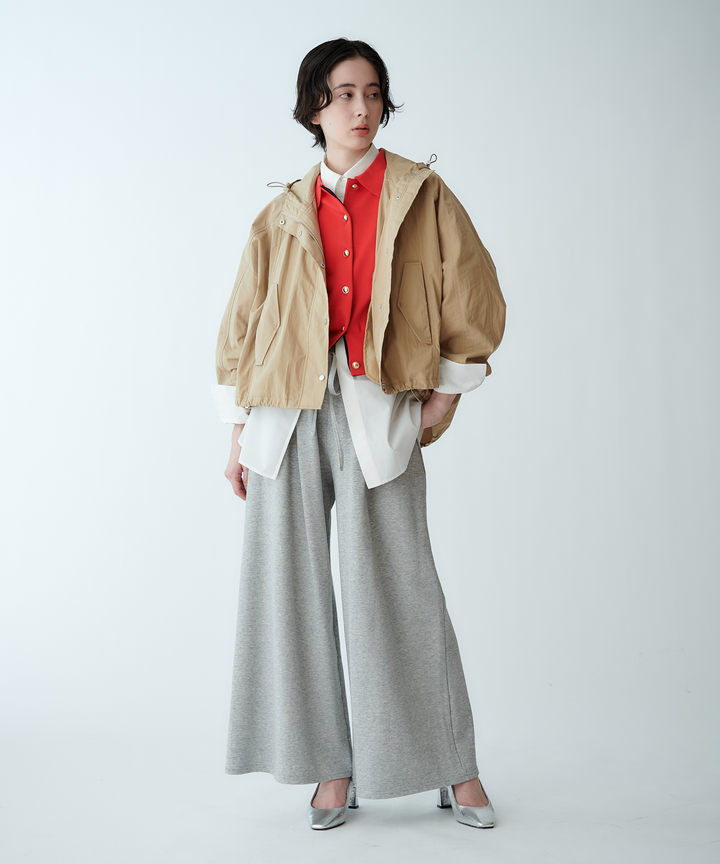 衿付きニットカーディガン