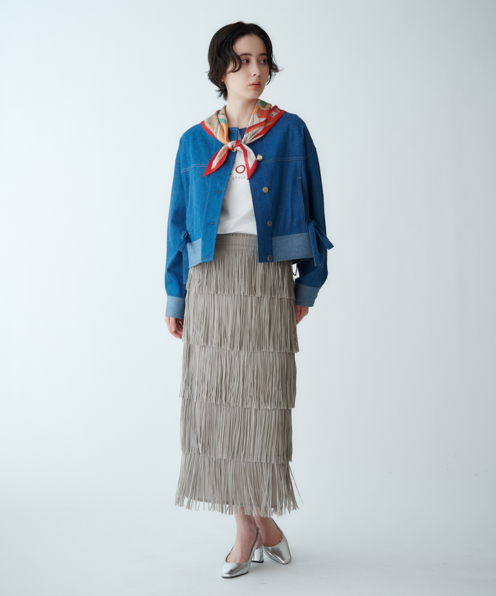 フリンジタイトスカート