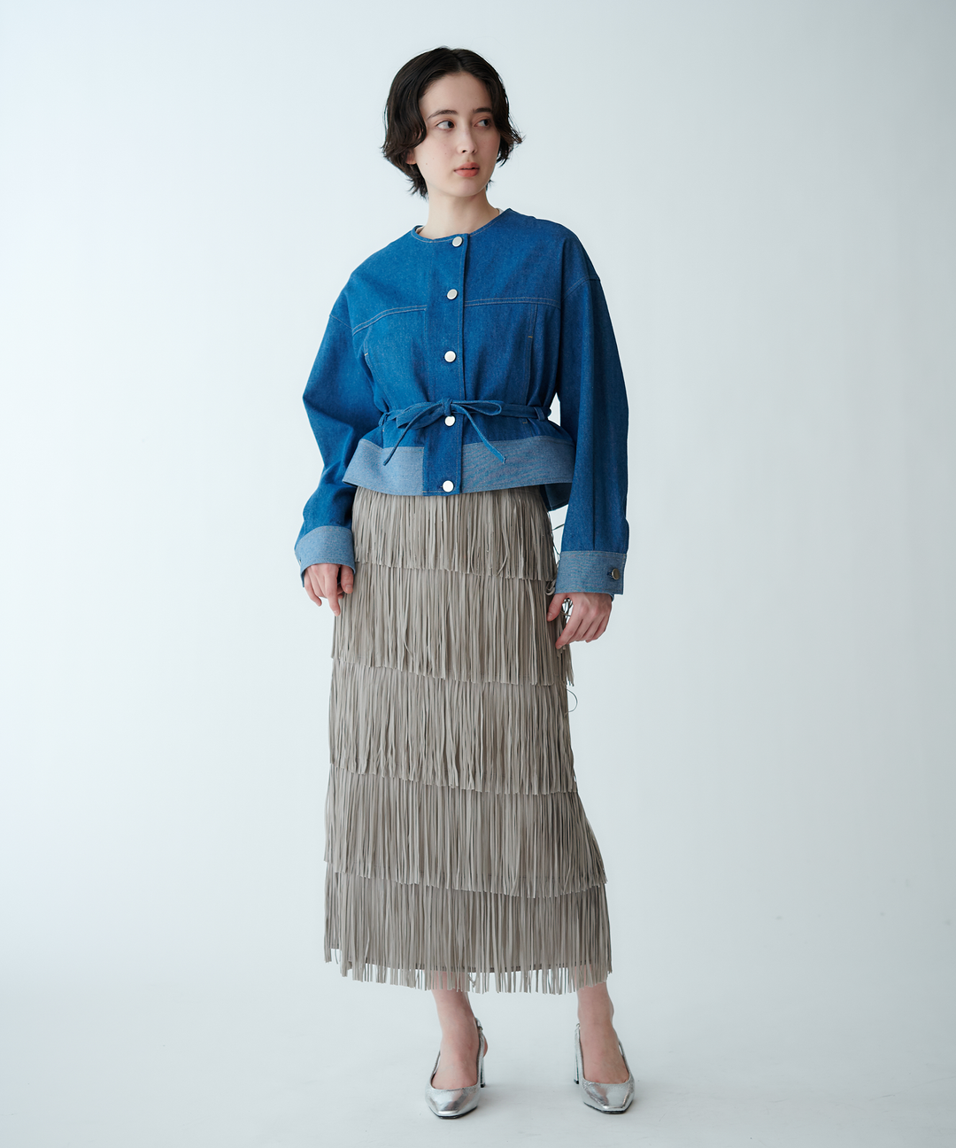 フリンジタイトスカート