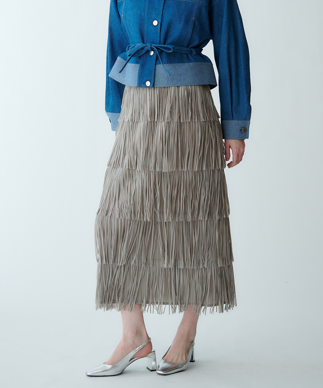 フリンジタイトスカート