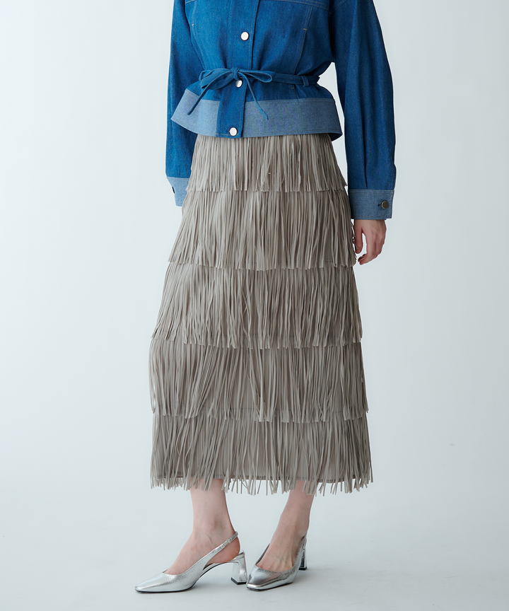 フリンジタイトスカート