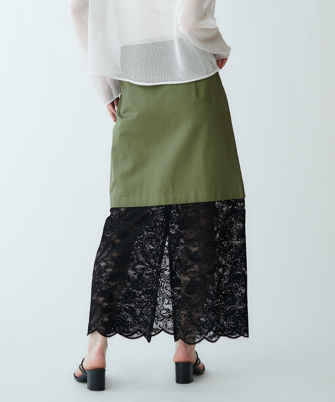 レースドッキングタイトスカート