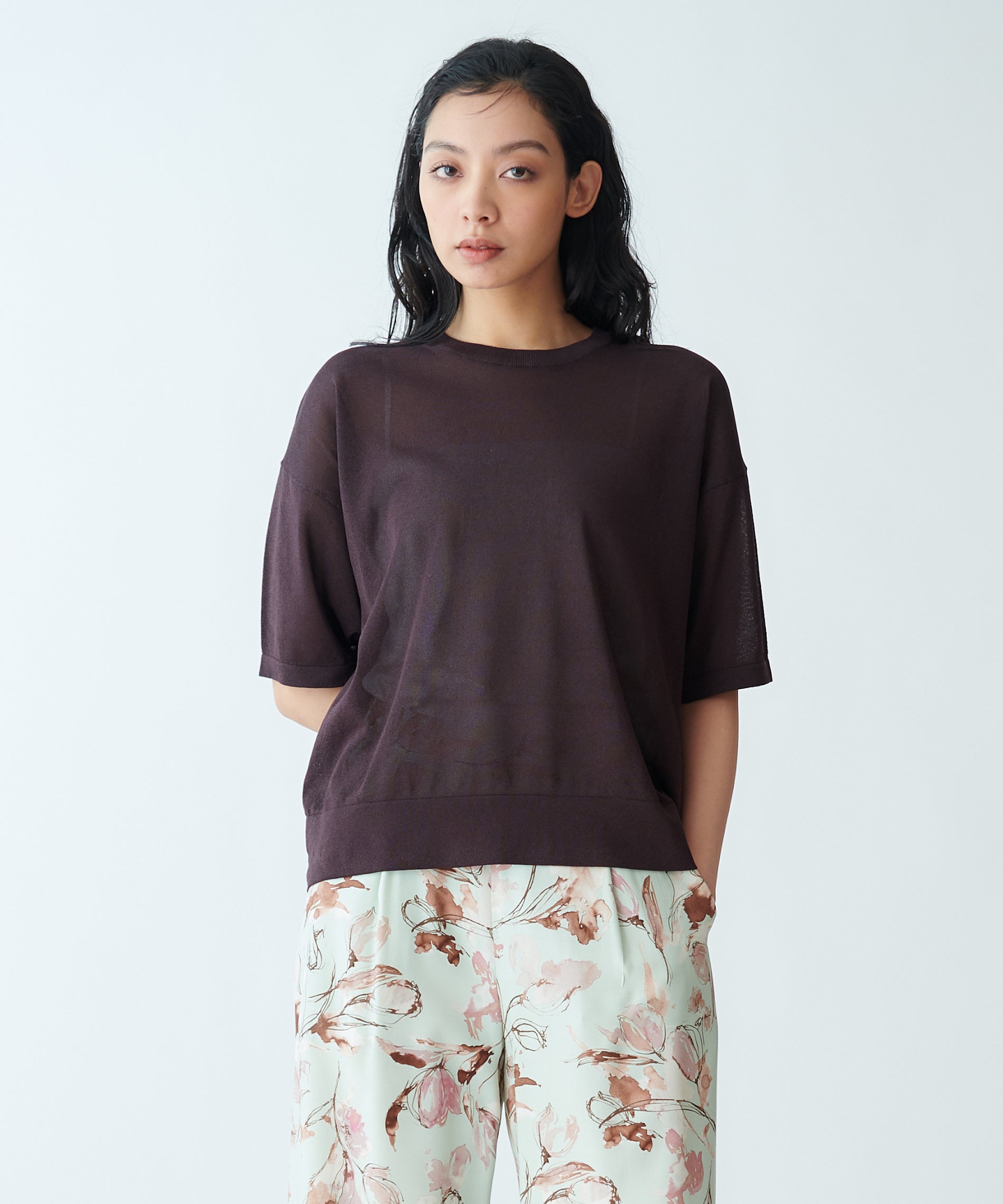 シアードロップショルダーTシャツ – FACE SANS FARD