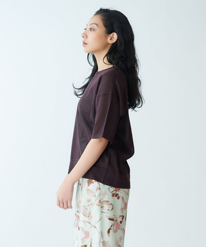 シアードロップショルダーTシャツ