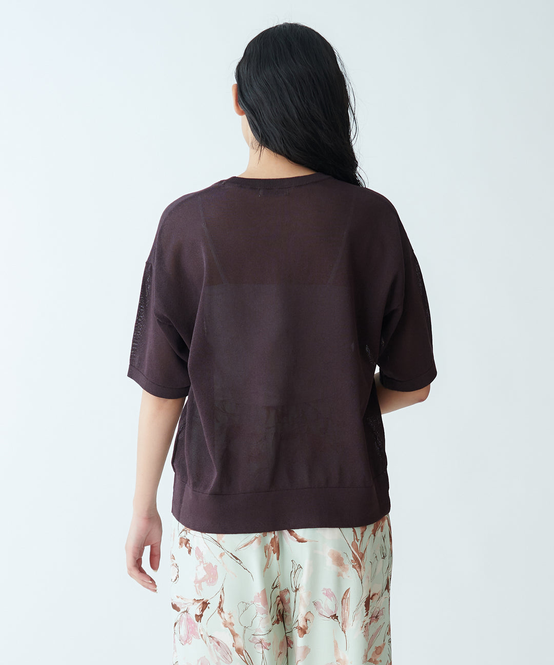 シアードロップショルダーTシャツ