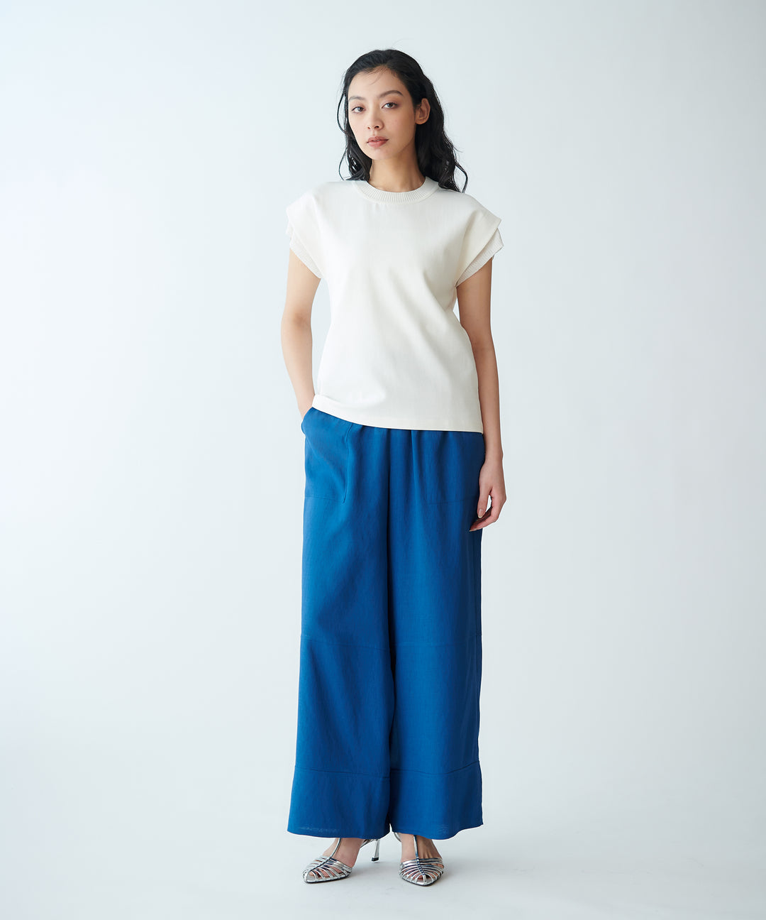 Linen-Look Wide Pants