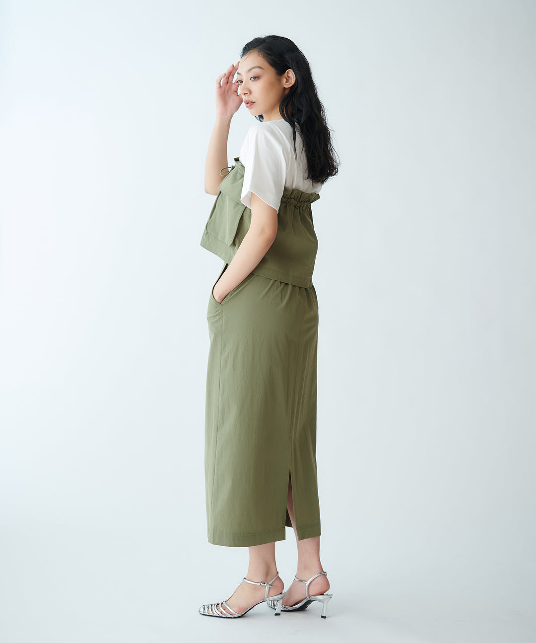 2WAYビスチェ付きスカート
