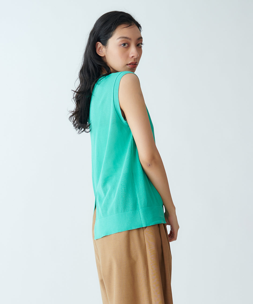 Back Slit Sheer Knit