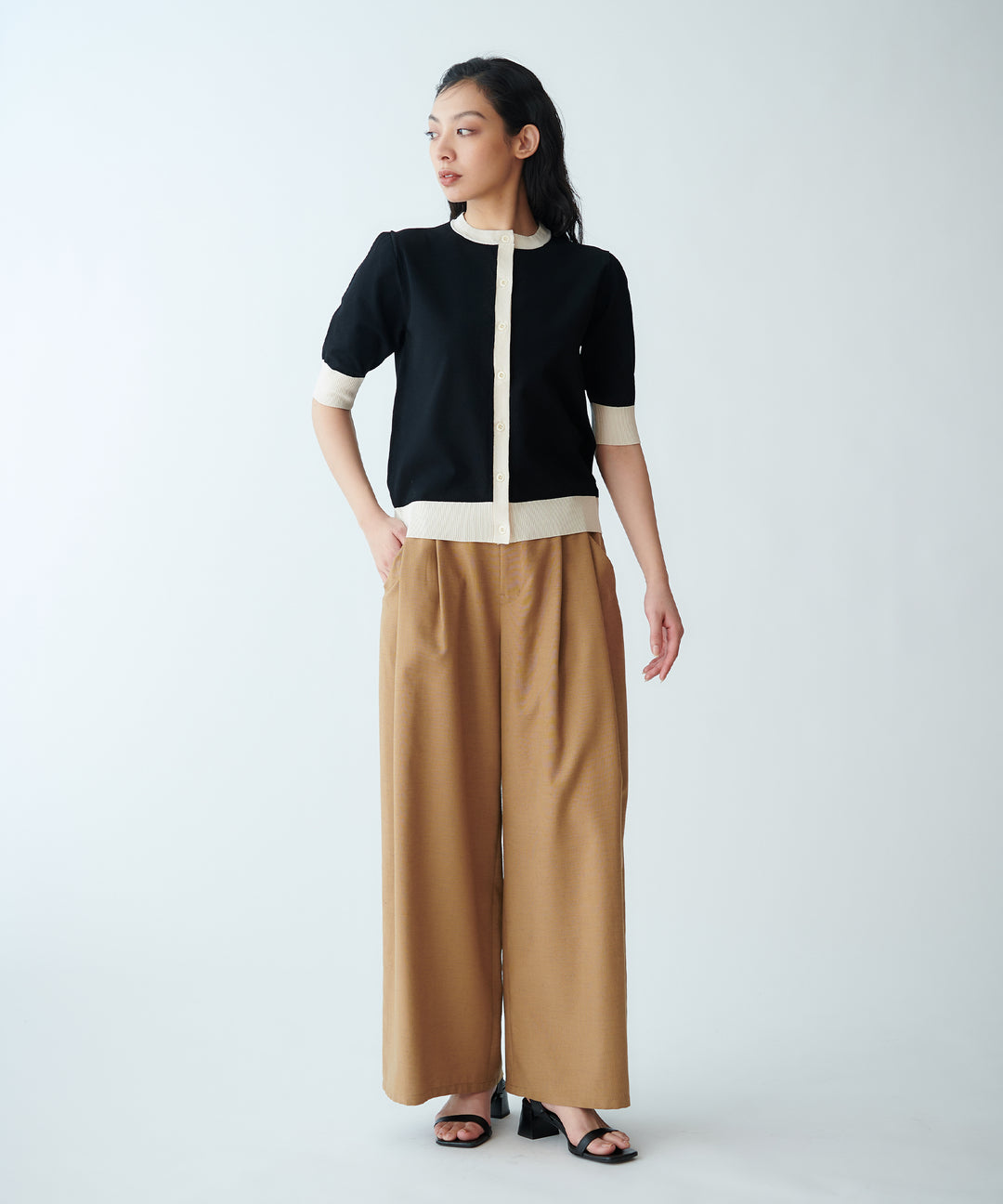 Colorblock Knit Cardigan