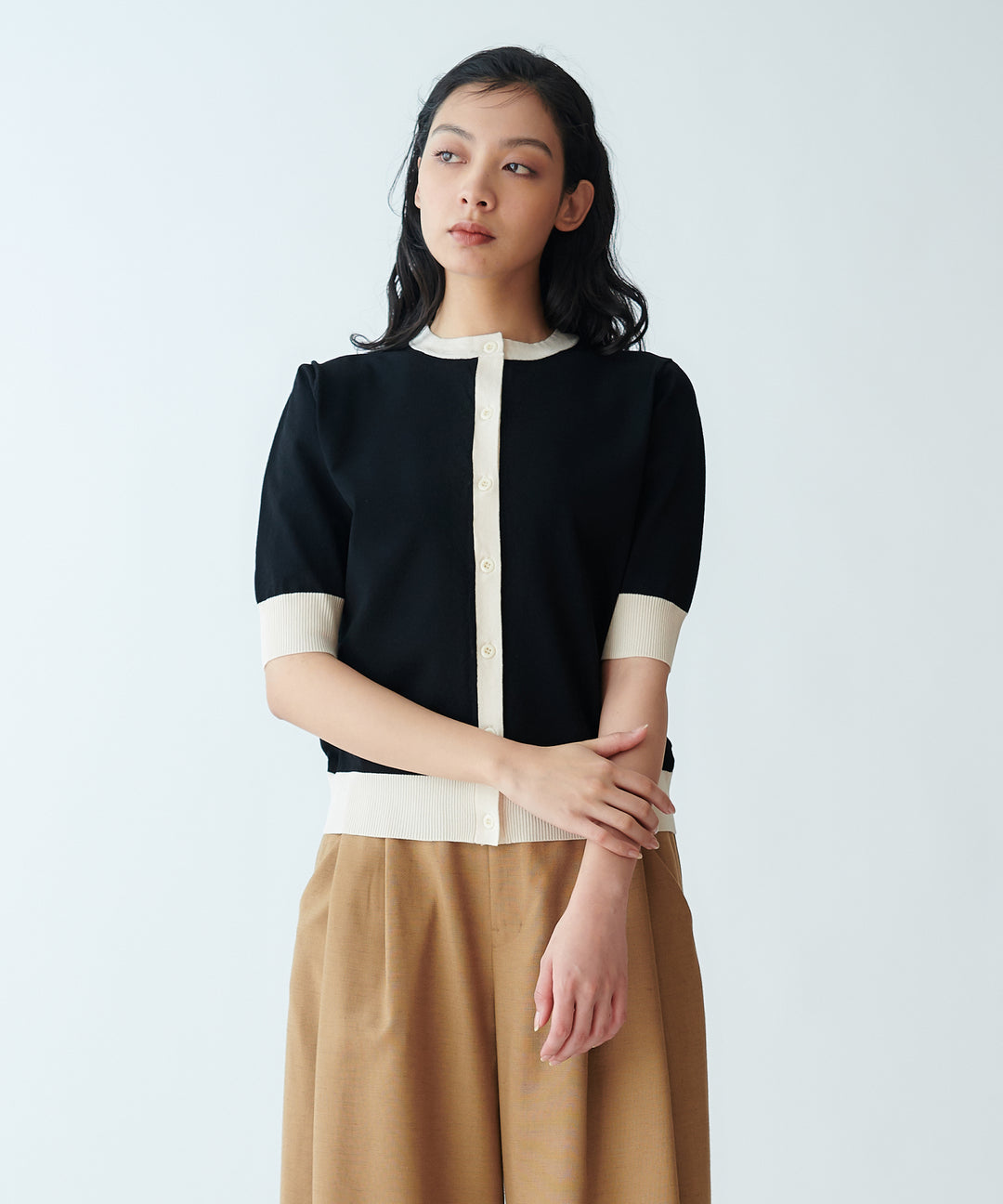 Colorblock Knit Cardigan