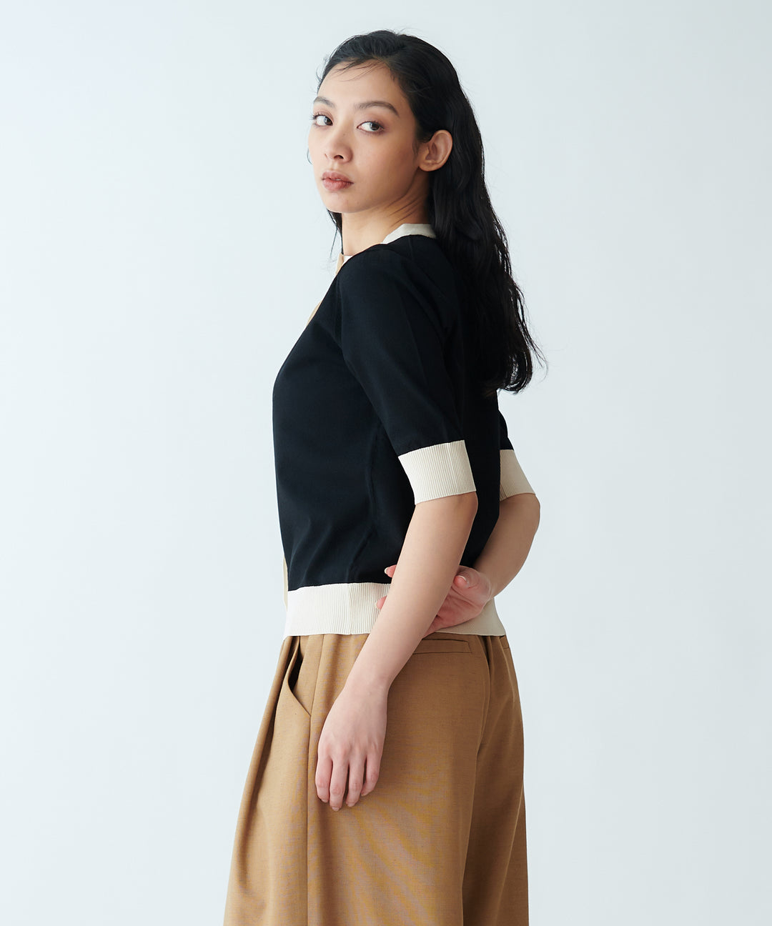 Colorblock Knit Cardigan
