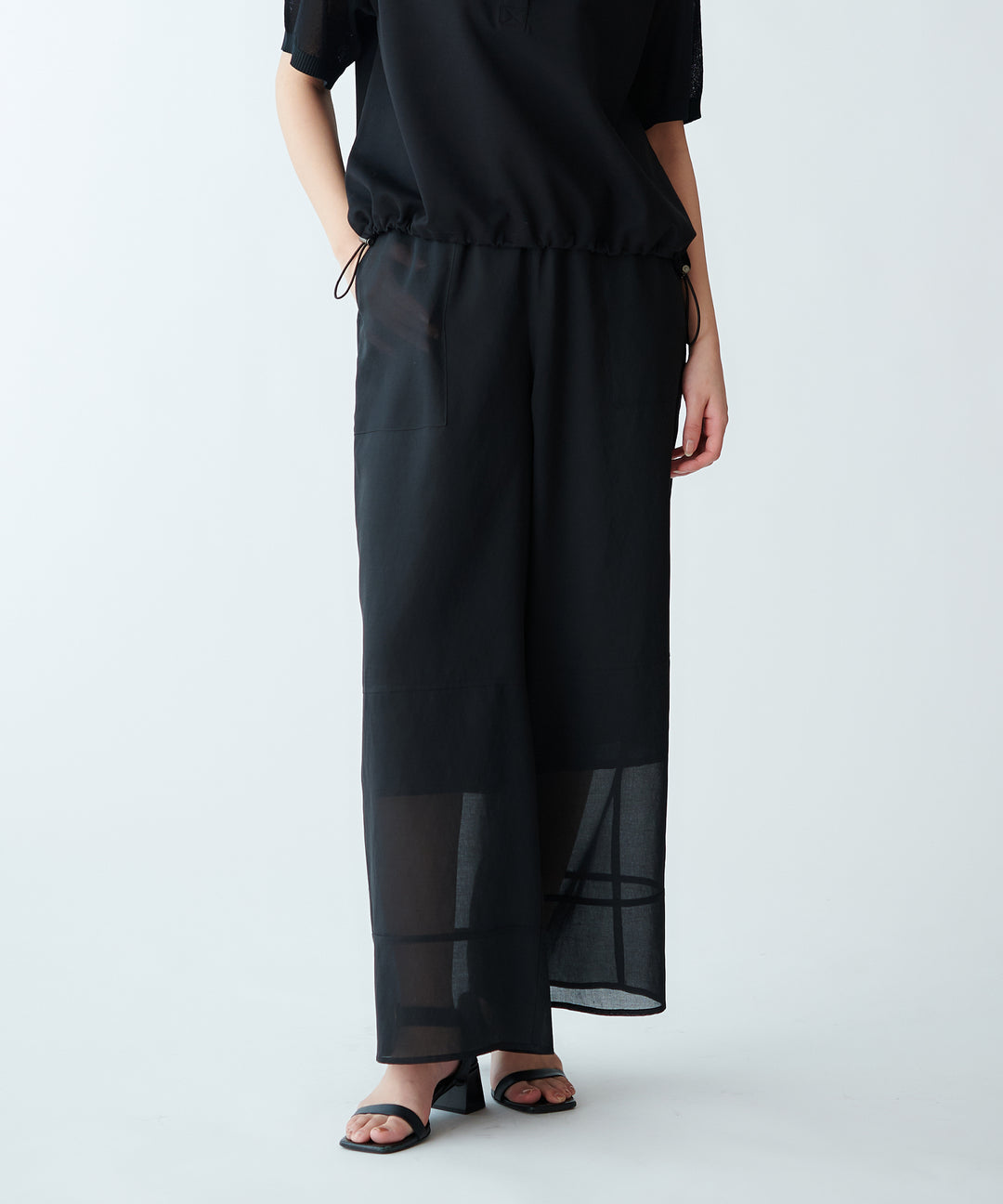 Linen-Look Wide Pants
