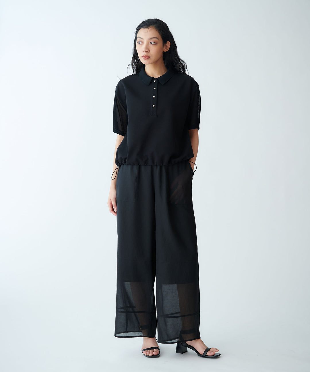 Linen-Look Wide Pants